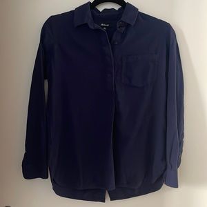 Madewell xxs navy flannel shirt